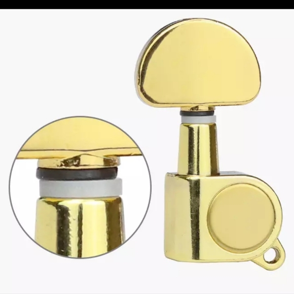 FarBoat 3L3R Gold Acoustic Electric Guitar Tuning Pegs Sealed Keys New - Picture 5 of 5